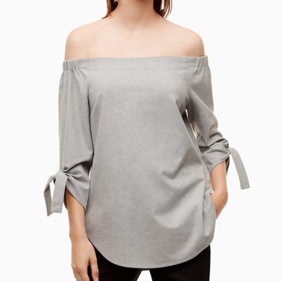 Aritzia Tops - Aritzia Babaton XS Malik Gray Top Off the Shoulder